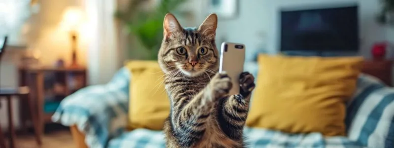 Cat on Phone